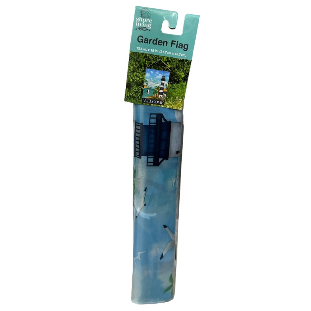 Shore Living “Welcome” 12.5x18” Lighthouse Outdoor Decorative Garden Flag NWT